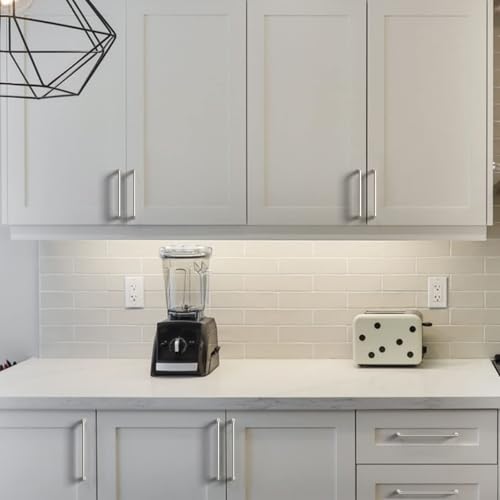Amerdeco 10 Pack Brushed Satin Nickel Cabinet Pulls 3" - color: Brushed Satin Nickel, size: 3" hole center