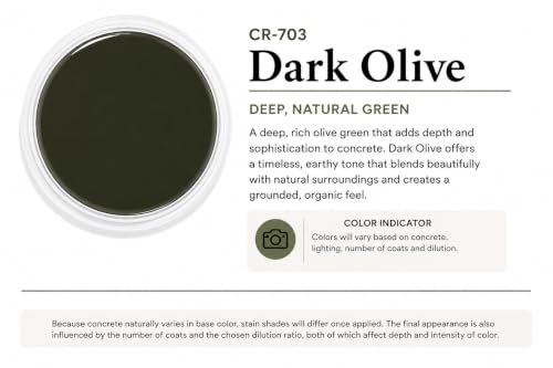 Cement Stain Concentrate - Dark Olive (8 Ounce) - color: Dark Olive, size: 8 ounce