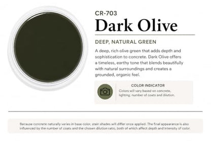Cement Stain Concentrate - Dark Olive (8 Ounce) - color: Dark Olive, size: 8 ounce
