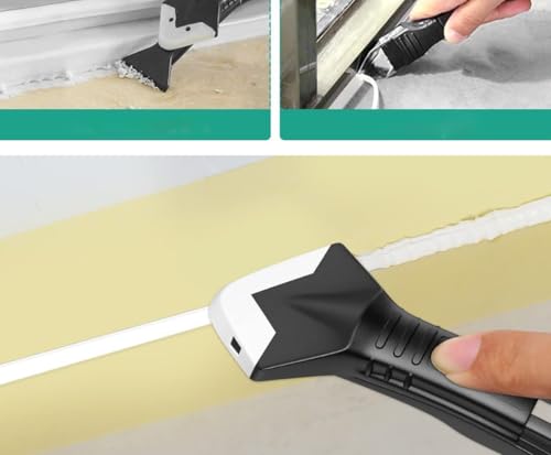 5PCS Silicone Caulking Tool Kit with Replaceable Pads Caulk Remover Glass Glue Angle Scraper for Kitchen Bathroom Window