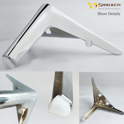 9.8 inch/25cm Shiny Silver Metal Furniture Legs Set of 4 - color: Shiny Chrome, size: 9.8 inch