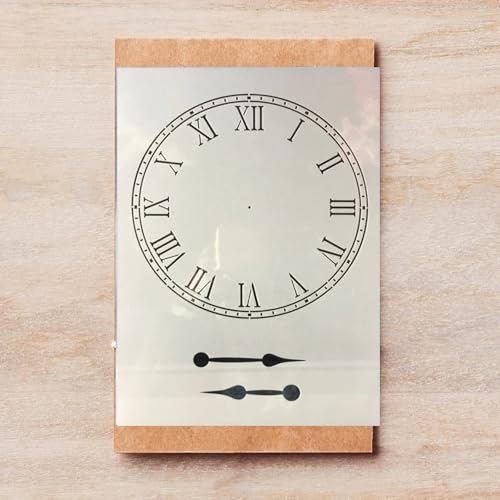 TIAMECH A4 Reusable Rome Clock Dial Stencil for Painting - style: Rome Clock Dial