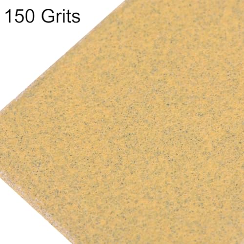 HARFINGTON 100pcs Micro Sander Paper 150 Grit 3.5x1.2 Inch Mini Sanding Sheets Strips Hook Loop Sandpapers for Wood Metal Small Projects Tight Spaces Polish Work - size: 3.5 x 1.2 inch