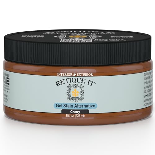 Water-Based Gel Stains by Retique It (8 Ounce Stain, 40 Cherry) - color: 40 Cherry, size: 8 Ounce Stain