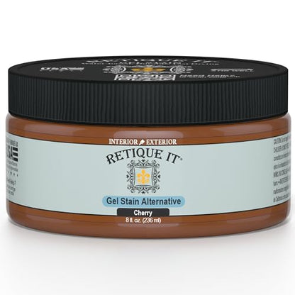 Water-Based Gel Stains by Retique It (8 Ounce Stain, 40 Cherry) - color: 40 Cherry, size: 8 Ounce Stain