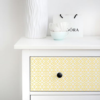 Peacoblue Golden Pattern Rub On Transfers for Furniture 6"x12" - style: Vintage Gold Pattern