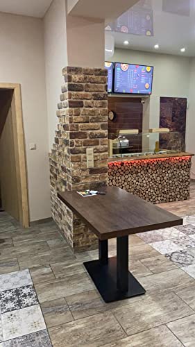 Dundee Deco 3D Wall Panels Faux Brick - Cladding, Light Brown Stone Look Wall Paneling, Styrofoam Facing for Living Room, Kitchen, Bathroom, Balcony, Bedroom, Set of 10, Covers 53 sq ft - color: Light Brown