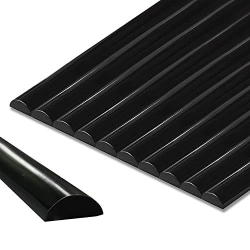 STICKGOO 10-Pack Peel and Stick Trim for Backsplash Tile Edge, 12" Tile Edge Trim Self-Adhesive Liner for Corner Decor in Black - color: Black