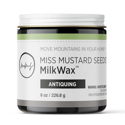 Miss Mustard Seed's White MilkWax Wood Wax for Furniture & Cabinets, 8 oz - color: Antiquing, size: 8 Ounce (Pack of 1)