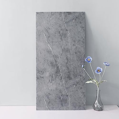 Haimin 3D Wall Panels Peel and Stick Marble Tile Look 10 Pack Waterproof - color: Gray-YSH