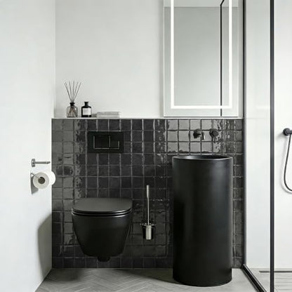 VICCI 3D Peel and Stick Backsplash, 20-Sheet 6" x 6" - color: Black