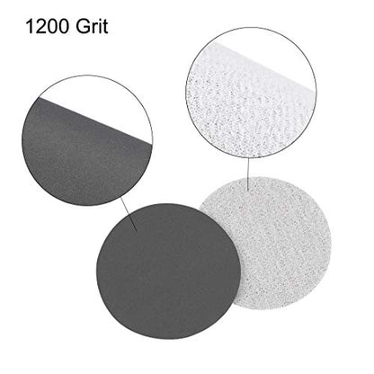 uxcell 2-Inch Hook and Loop Sanding Disc Wet/Dry Silicon Carbide 1200 Grit 50 Pcs - size: 1200 Grit