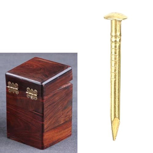 HEEPDD 100Pcs Brass Escutcheon Tacks Pins, Round Head Brad Nail 18mm Length - color: 18mm Length