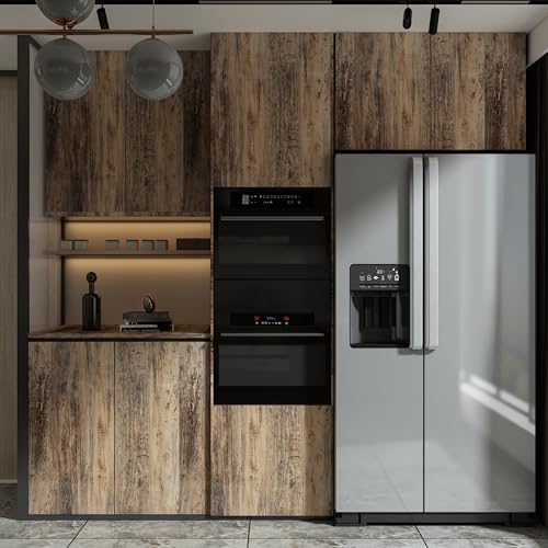 3yecao 48"×354" Brown Wood Wallpaper for Office Natural Wood Contact Paper - color: Brown, size: 48" x 354"