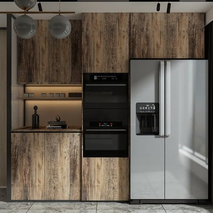 3yecao 48"×354" Brown Wood Wallpaper for Office Natural Wood Contact Paper - color: Brown, size: 48" x 354"