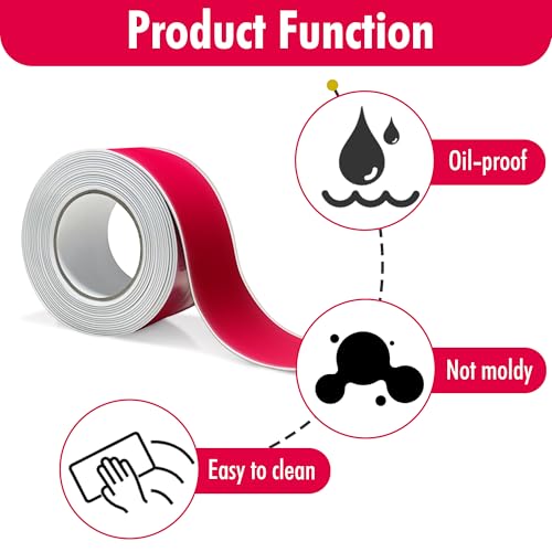 Self-Adhesive Waterproof Caulk Tape for Toilet, Tub, Kitchen, Corners, Bath - style: 3 Rolls-RIF