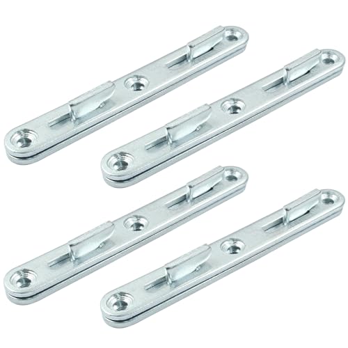 Hordion 4 Sets 5" Bed Rail Fasteners, Wood Bed Rail Fittings - size: 5 Inch