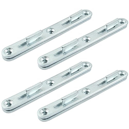 Hordion 4 Sets 5" Bed Rail Fasteners, Wood Bed Rail Fittings - size: 5 Inch