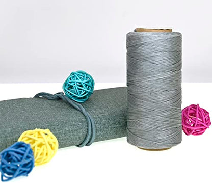 Selric [32 Colors Available] 150D 0.8mm 284Yards Flat Waxed Thread - color: Silver Grey