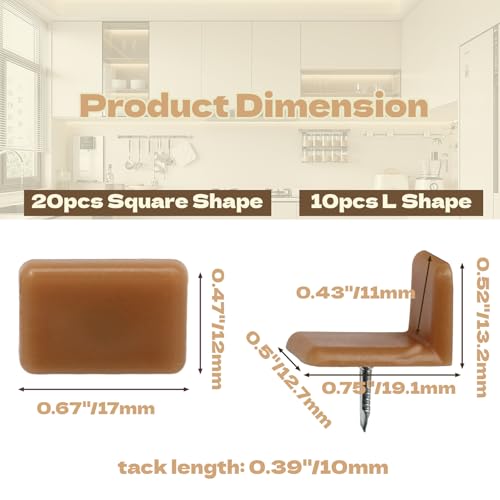 Luomorgo 30 Pcs/Case Tack-in Drawer Glides, L & Square Shape - size: L & Square Shape