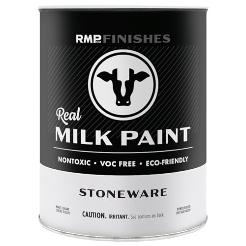 RMP Finishes Real Milk Paint Powder for Wood Furniture, Cabinets, Walls, Brick, and Stone, Matte Finish, Water-Based, Organic, Stoneware, 1 Quart - color: Stoneware, size: 32 Fl Oz (Pack of 1)