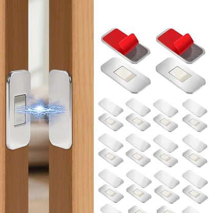 16 Pack Cabinet Door Magnet for Closure, Magnetic Drawer Closure with Ultra Thin Adhesive Catch No Drill, Door Magnetic Catches Latch for Kitchen, Pantry, Keep Cabinets Closed, Easy Install - size: 16 Pack