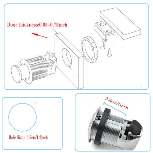 2Pcs Push Button Latch, Push to Close Latches for Perpendicular Door Configurations Latches - Push-to-Close Latches - Knob Stores Flush (Silver) - color: Silver