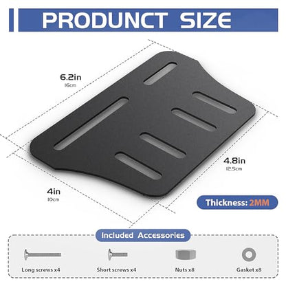 2 PCS Bed Frame Adapter for Headboard,Queen Bed Modification Plate Bed Frame Brackets Adapter/Connector,Heavy Duty Headboard Adapter Kit to Connect Headboard Footboard (Black) - size: 2 PCS Bed Frame Adapter for Headboard
