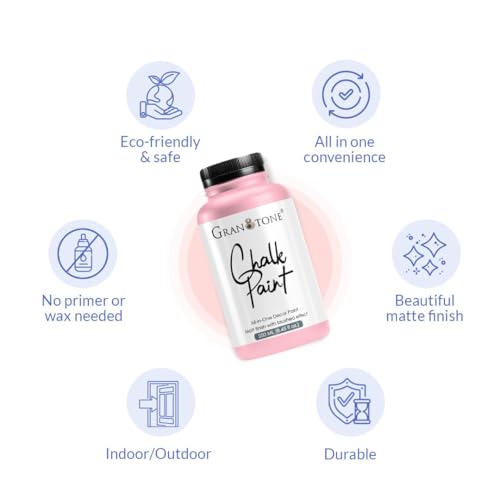 GRANOTONE Chalk Paint for Furniture Rose Quartz 4.1 fl oz 120 ml - color: ROSE QUARTZ, size: 4.1 Fl Oz