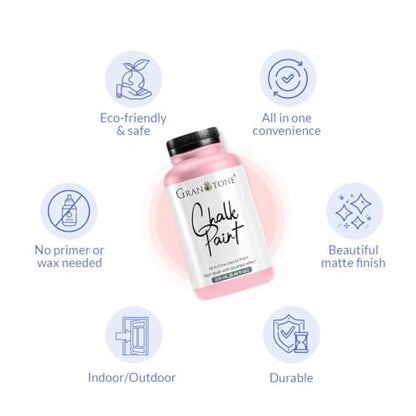 GRANOTONE Chalk Paint for Furniture Rose Quartz 4.1 fl oz 120 ml - color: ROSE QUARTZ, size: 4.1 Fl Oz