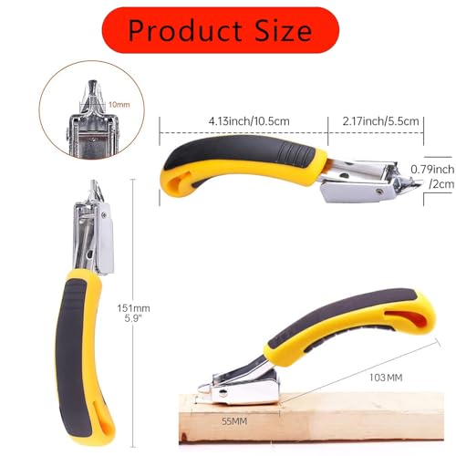 2-Pack Heavy Duty Staple Remover - Professional Upholstery & Carpet Staple Puller Tool with Non-Slip Ergonomic Handle for Furniture, Wood, Floor, Carton, Construction - color: 2 Pcs
