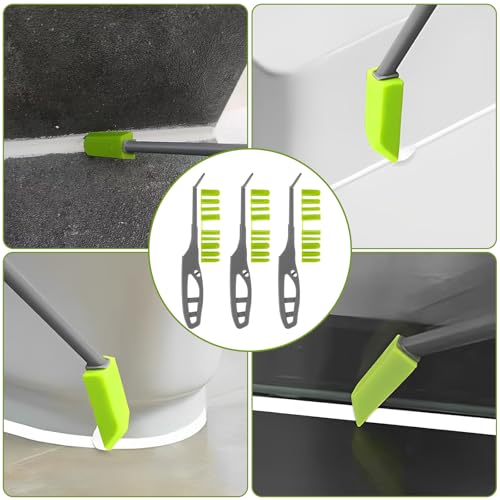 3 Pcs Caulking Tools with 27 Scraping Heads, Silicone Finishing Tool Set with Narrow Tips, Multifunctional Caulking Tool Kit, Reusable Caulk Smoothing Tool for Small Tighter Spaces