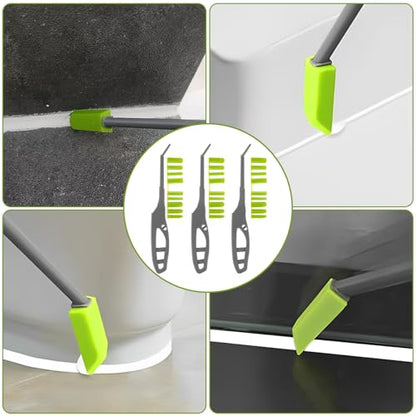 3 Pcs Caulking Tools with 27 Scraping Heads, Silicone Finishing Tool Set with Narrow Tips, Multifunctional Caulking Tool Kit, Reusable Caulk Smoothing Tool for Small Tighter Spaces