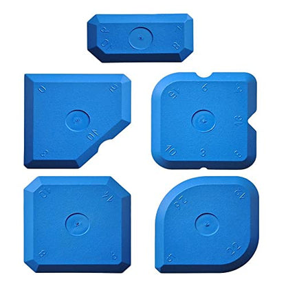 5pcs Silicone Caulking Tools Set Kit Sealant Finishing Tool Grout Scraper for Kitchen Bathroom Floor Window Sealant Sealing Sink Joint, Reuse and Replace