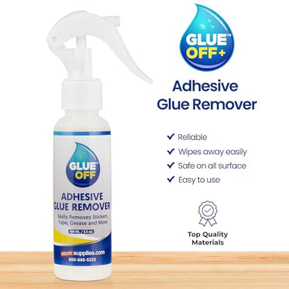 Perco Glue Off Adhesive Sticker Remover - 3.3 fl. oz and Plastic Scraper - size: 3.3 Fl Oz (Pack of 1)