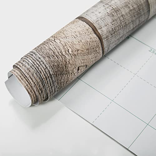 Yun-aeon Natural Wood-Grey Contact Paper Peel and Stick Wallpaper - color: Natural Wood-grey, size: 17.3" x 200"