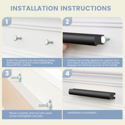 Peaha 10 Pack Adjustable Black Cabinet Drawer Pulls Overall Length 8-13/16" - color: Black, size: 2"-8.8"(50mm-224mm)