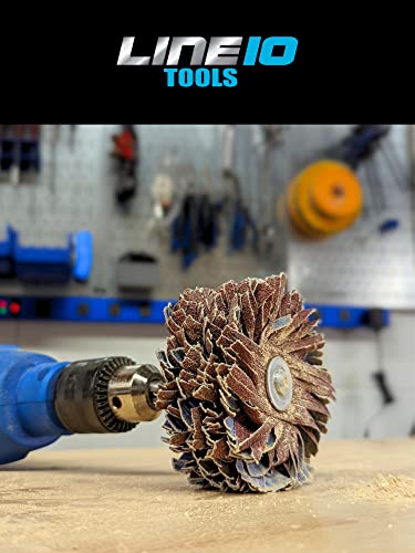 4in Sanding Mop Kit for Drill, Flap Wheel Sander Stars 80 120 240 Grit 3pk - style: 80 | 120 | 240 Grit