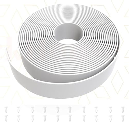 1.5" Vinyl Straps for Patio Chairs Repair Kit Lounge Patio Chair Repair Strapping Outdoor Patio Furniture Repair 20' Matte Finish (White) + 20 Rivets! - color: White