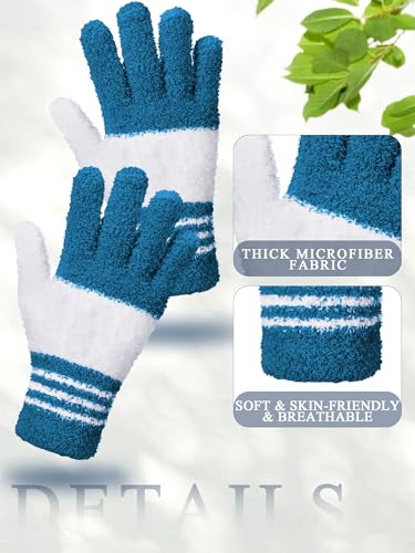 Patelai 3 Pairs Microfiber Dusting Gloves for Plants Leaf, Medium - color: Black, Dark Blue, Gray, size: Medium