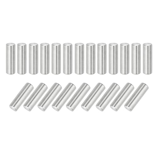 MECCANIXITY 22Pcs Dowel Pin 8mm x 25mm Shelf Support Pin 304 Stainless Steel Shelf Pegs for Shelves Cabinets Furniture Nickel Plated, Silver Tone - size: 8mm x 25mm