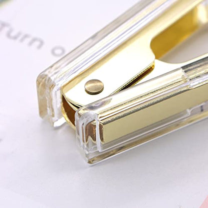 1PC Clear Yellow Gold Staples Remover Acrylic Luxury Yellow Golden Metal Body Staple Puller Removal Tool with Lock Professional Staple Remover for School Supplies Desktop Accessories (Yellow Gold) - color: Yellow Gold