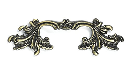 Richelieu Hardware BP36220AE Provence Collection 3-in (76.2 mm) Center-to-Center, Traditional Cabinet Pull, Antique English (Pack of 2) - color: Antique English, size: 3-in (Pack of 2)