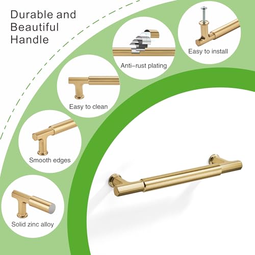 SAILING 10 Pack Cabinet Pulls-3 Inch/76mm Kitchen Cabinet Handles Champagne Bronze Cabinet Pulls for Bathroom Dresser Pulls Hardware Cabinet Handles SA10185 - color: Champagne Bronze, size: 3"(76mm)Hole Center-10Pcs