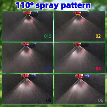 110° Flat Fan Spray Nozzles, 7PCS 0.1–0.6mm Sprayer Nozzle Tips