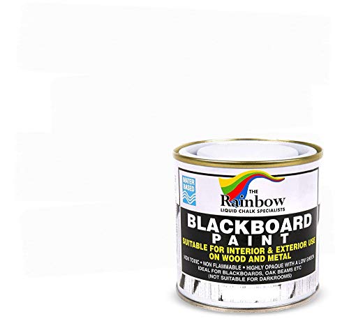 Chalkboard Blackboard Paint - Matte Finish [White] - (8.5oz Cover 32 sf) - color: White, style: 8.5oz Metal Can