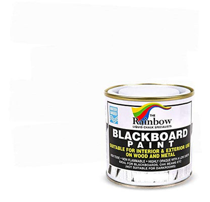 Chalkboard Blackboard Paint - Matte Finish [White] - (8.5oz Cover 32 sf) - color: White, style: 8.5oz Metal Can