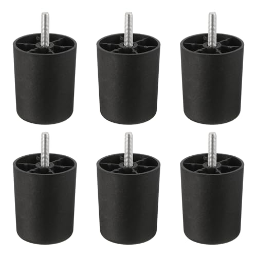 uxcell 6 Pcs M10 x 2.8 x 2.3 Inch Furniture Legs, Plastic Sofa Couch Legs Tapered Replacement Legs Tapered Feet for Chair Sofa Dresser Cabinets Bed, Black - size: M10 x 2.8 x 2.3 Inch