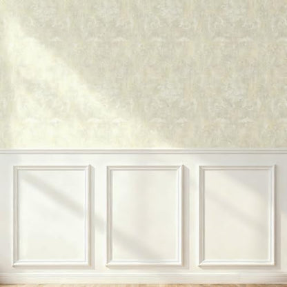 Peel and Stick Wainscoting Panels, 3 Set 20"x27" Wall Molding + 2pcs Chair Rail Trim, Pre-Cut Self Adhesive Premade Molding Panel for Bathroom Hallway Door Nursery Wall, Ready to Assemble