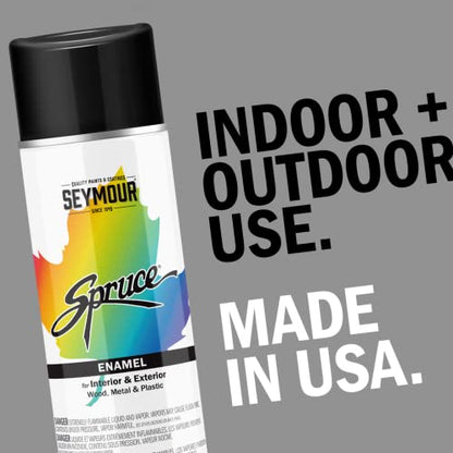 Seymour 98-24 Spruce General Use Enamel, Satin Black, 1 count (pack of 1) - color: Satin Black